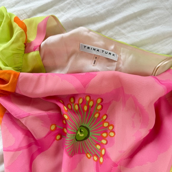 Trina Turk Colourful Off the Shoulder Mini Dress NWOT - Picture 3 of 7